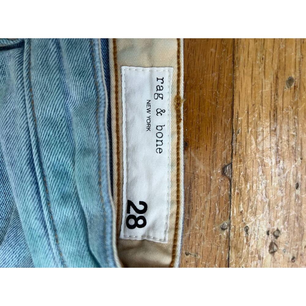 RAG & BONE Nina Y2K cropped faded high-rise Wide leg jeans Blue 28 A000876 - Picture 4 of 11